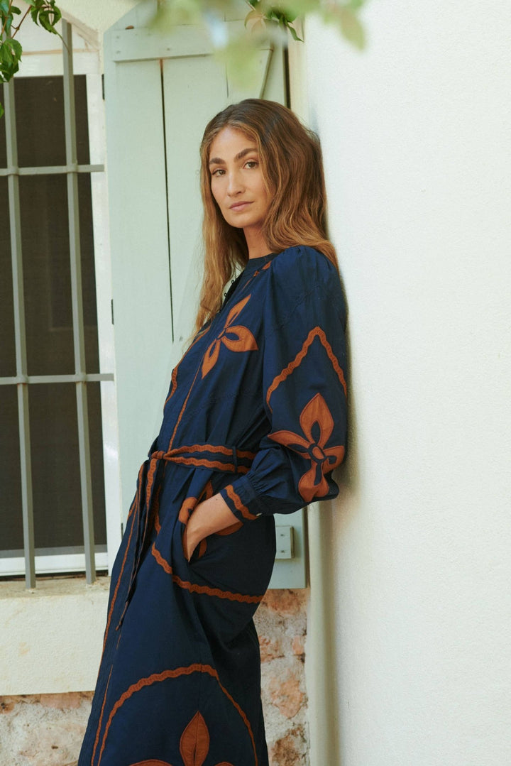 Susan Navy Midi Dress - Meadow Collectivemidi dress