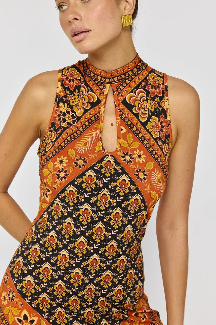 Sydney Midi Dress - Saffron - Meadow Collectivemidi dress
