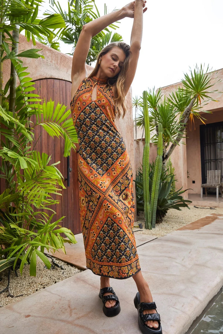 Sydney Midi Dress - Saffron - Meadow Collectivemidi dress