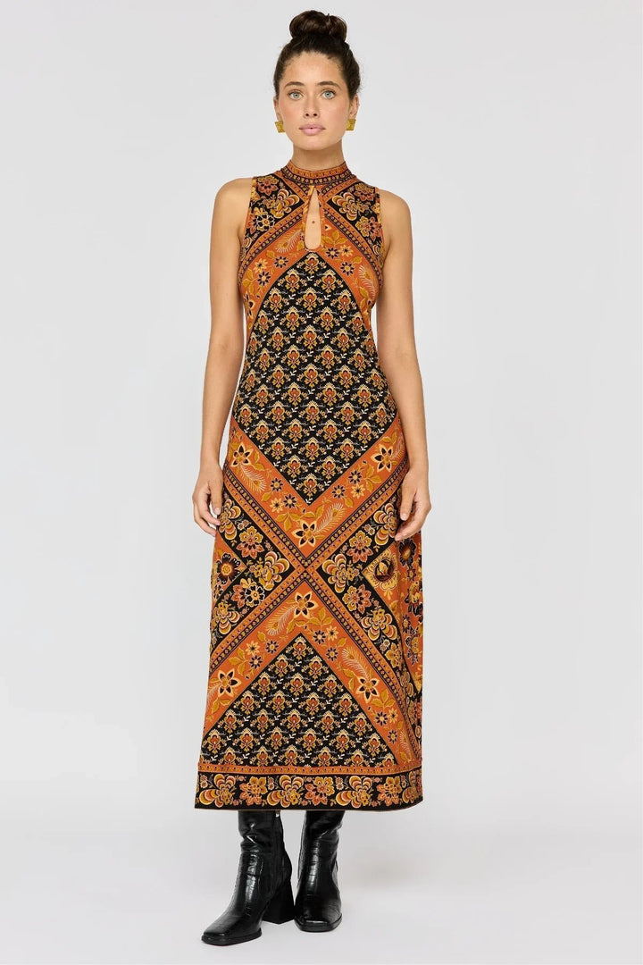 Sydney Midi Dress - Saffron - Meadow Collectivemidi dress