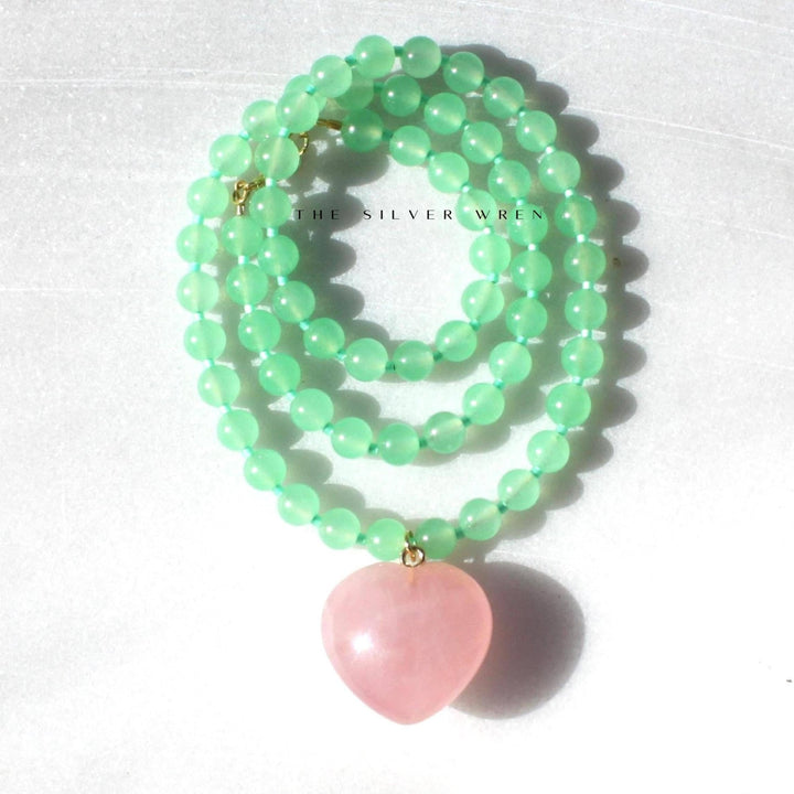 Tansy Beaded Heart Necklace - Meadow CollectiveNecklace