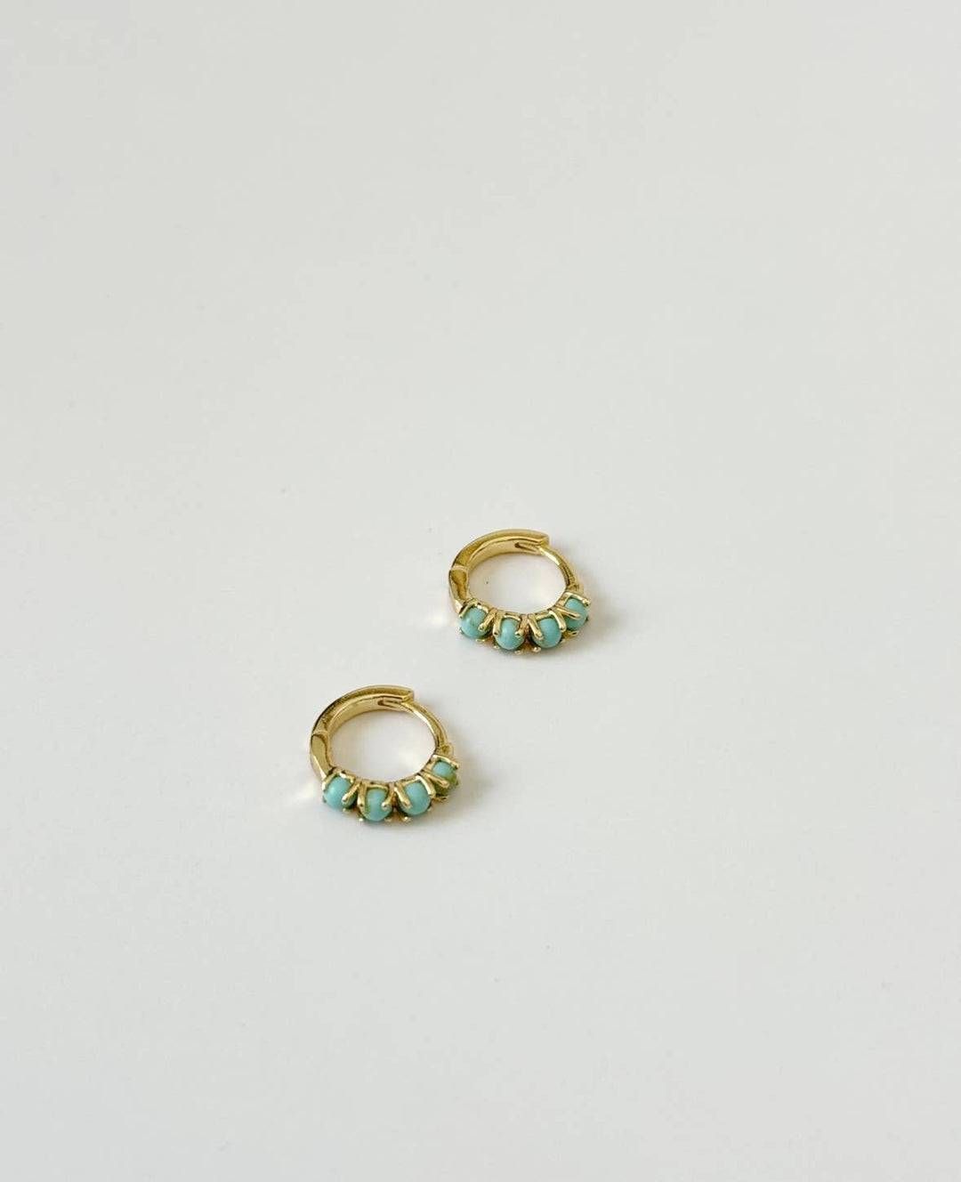 Tanya Turquoise Petit Gold Huggie Earrings – Tramps+Thieves - Meadow Collectiveearrings
