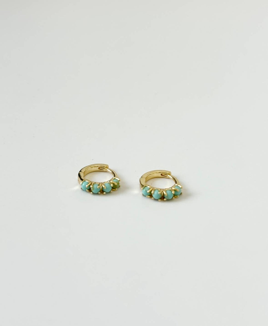 Tanya Turquoise Petit Gold Huggie Earrings – Tramps+Thieves - Meadow Collectiveearrings