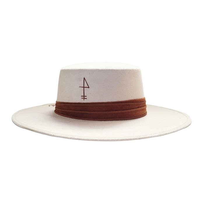 Tasha Boater Crown Hat - Beige - Meadow Collectivehat
