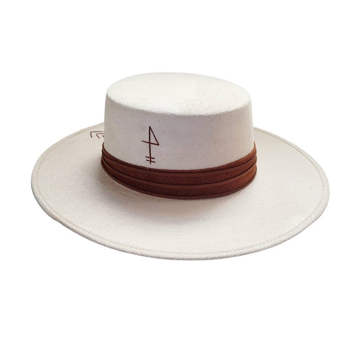 Tasha Boater Crown Hat - Beige - Meadow Collectivehat