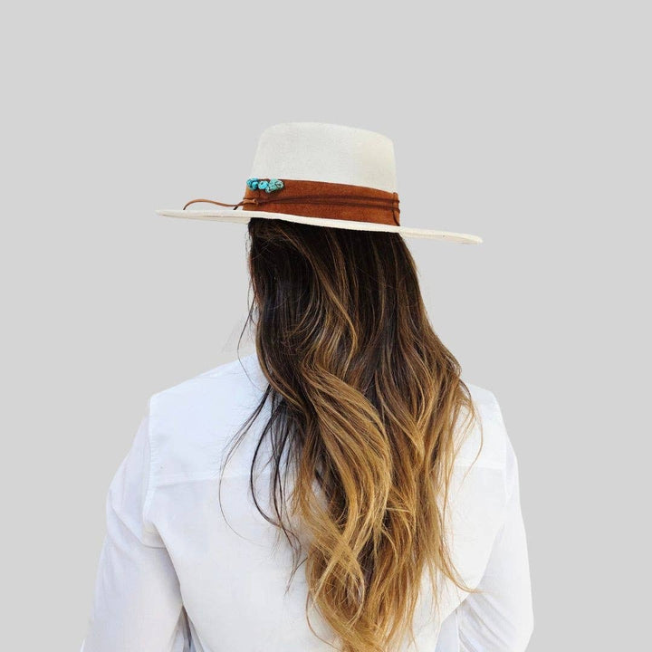 Tasha Boater Crown Hat - Beige - Meadow Collectivehat