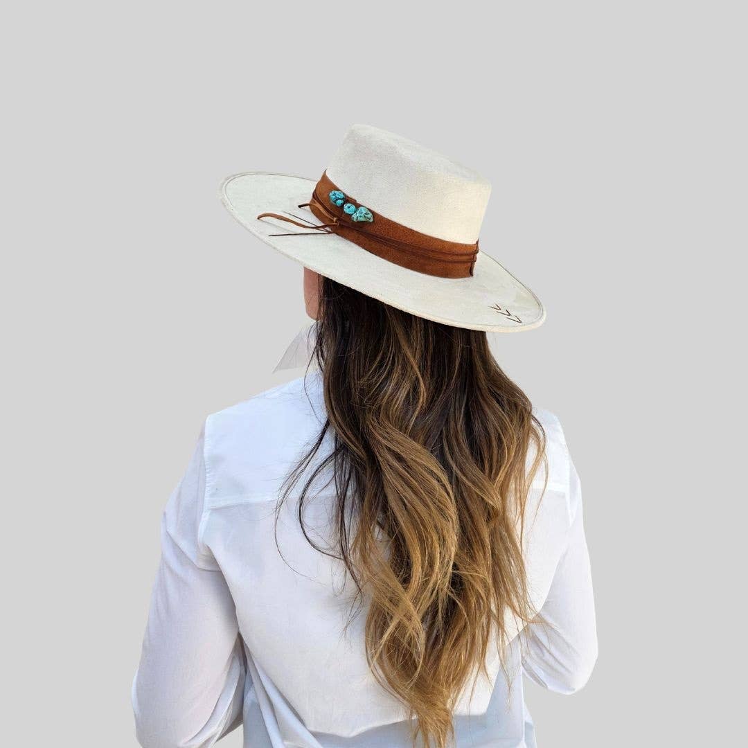Tasha Boater Crown Hat - Beige - Meadow Collectivehat