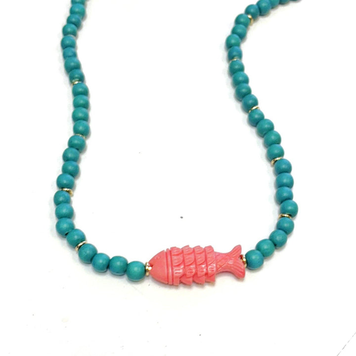 Teal Hazel Fish Necklace - Meadow CollectiveNecklace