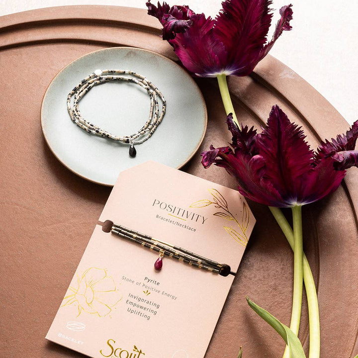 Teardrop Stone Wrap - Teal Jade/Pyrite/Gold - Stone of Dream - Meadow Collectivebracelets