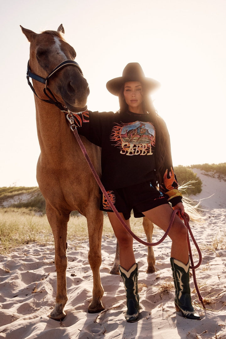 The Flaming Cowboy Diego Jumper - Black