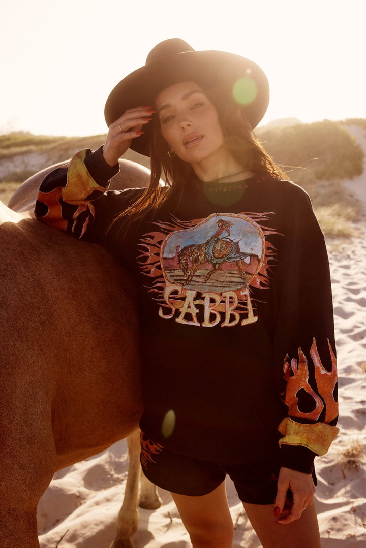 The Flaming Cowboy Diego Jumper - Black