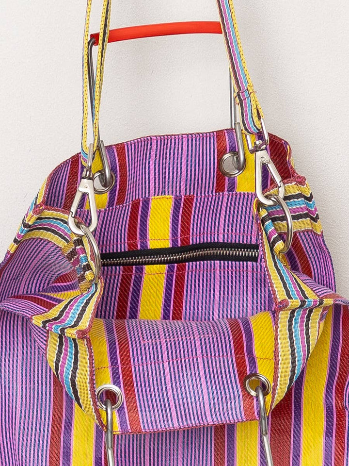 The Goa Market Recycled Nylon Tote Bag - Candy Stripe - Meadow CollectiveTote Bag