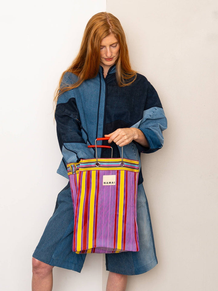 The Goa Market Recycled Nylon Tote Bag - Candy Stripe - Meadow CollectiveTote Bag