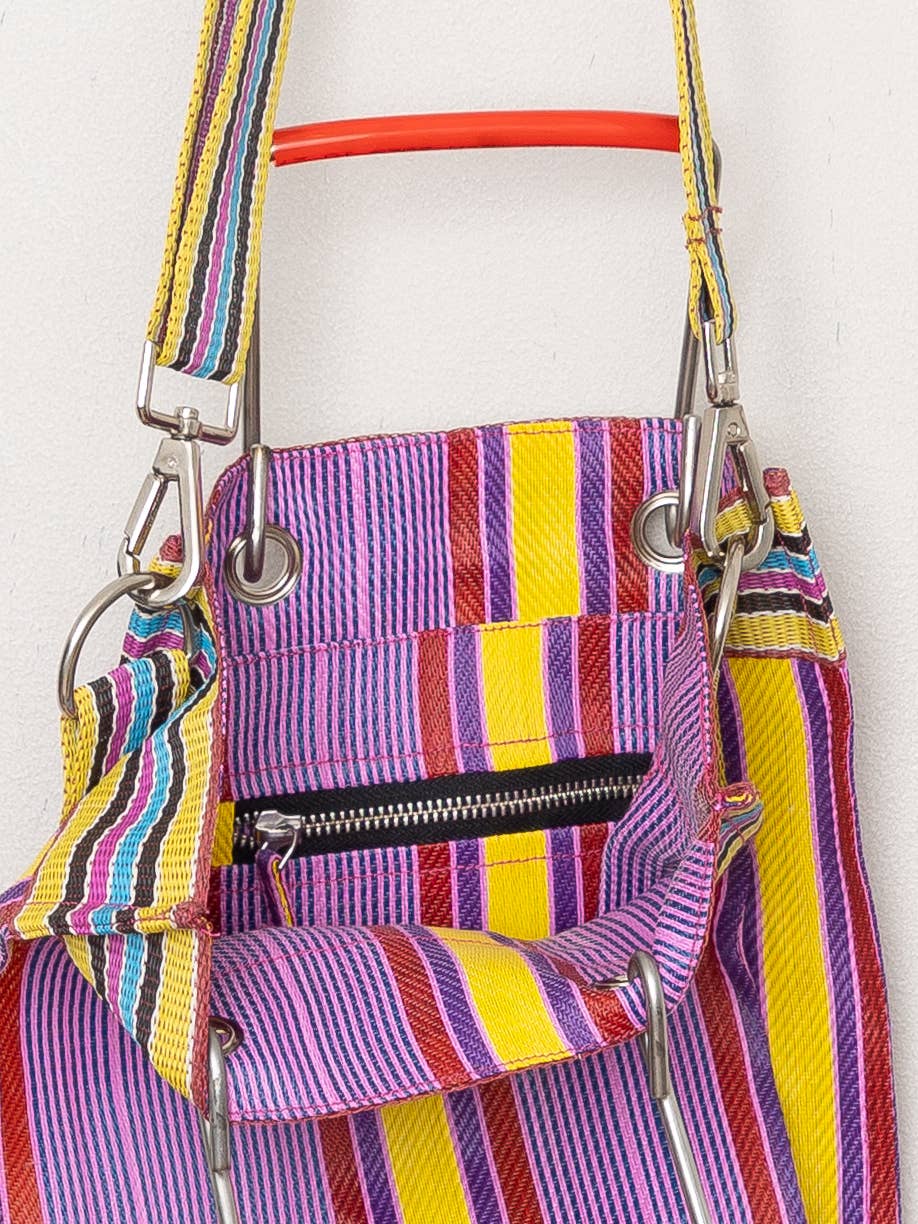 The Goa Mini Market Recycled Nylon Tote Bag - Candy Stripe - Meadow CollectiveTote Bag