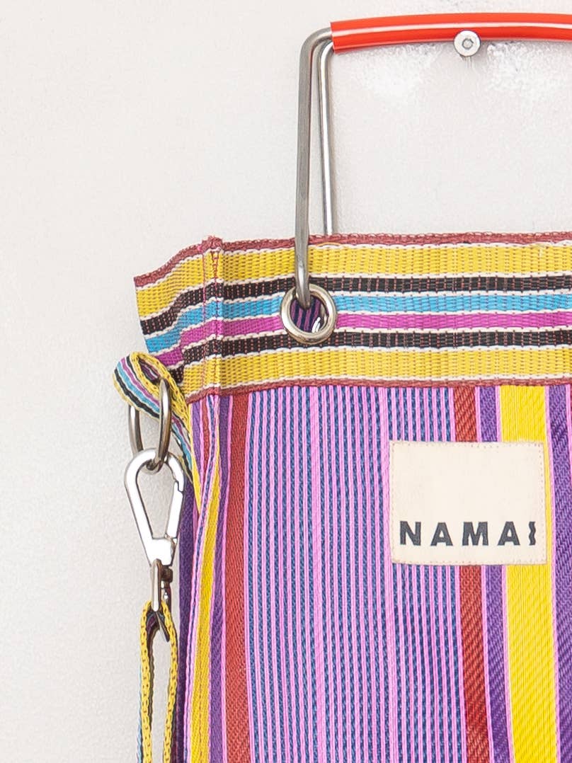 The Goa Mini Market Recycled Nylon Tote Bag - Candy Stripe - Meadow CollectiveTote Bag