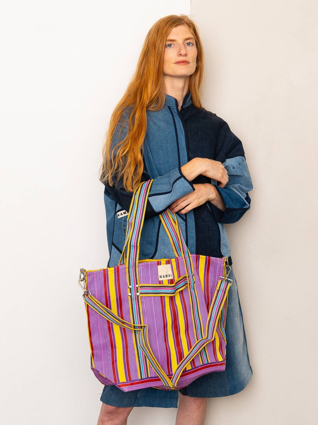 The Goa Recycled Nylon Travel Tote - Candy Stripe - Meadow CollectiveTote Bag