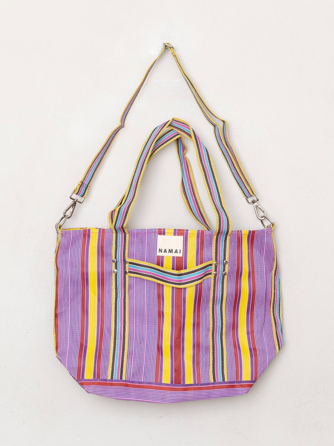 The Goa Recycled Nylon Travel Tote - Candy Stripe - Meadow CollectiveTote Bag