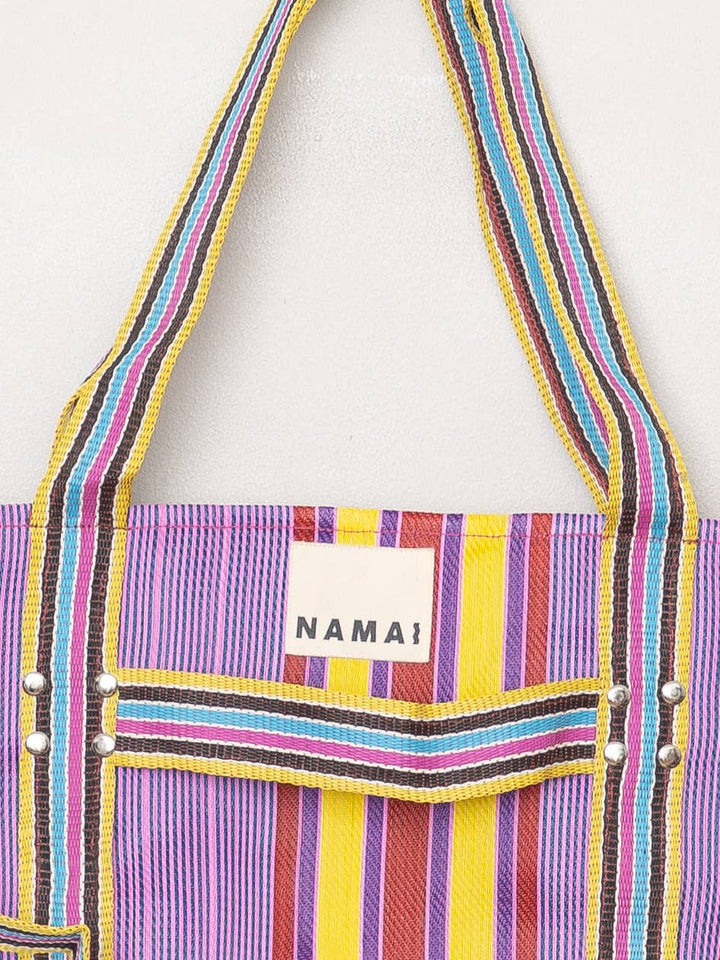 The Goa Recycled Nylon Travel Tote - Candy Stripe - Meadow CollectiveTote Bag