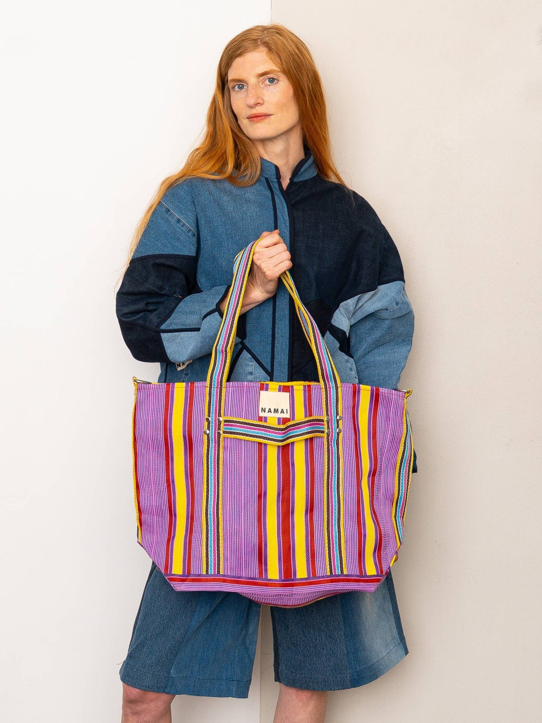 The Goa Recycled Nylon Travel Tote - Candy Stripe - Meadow CollectiveTote Bag