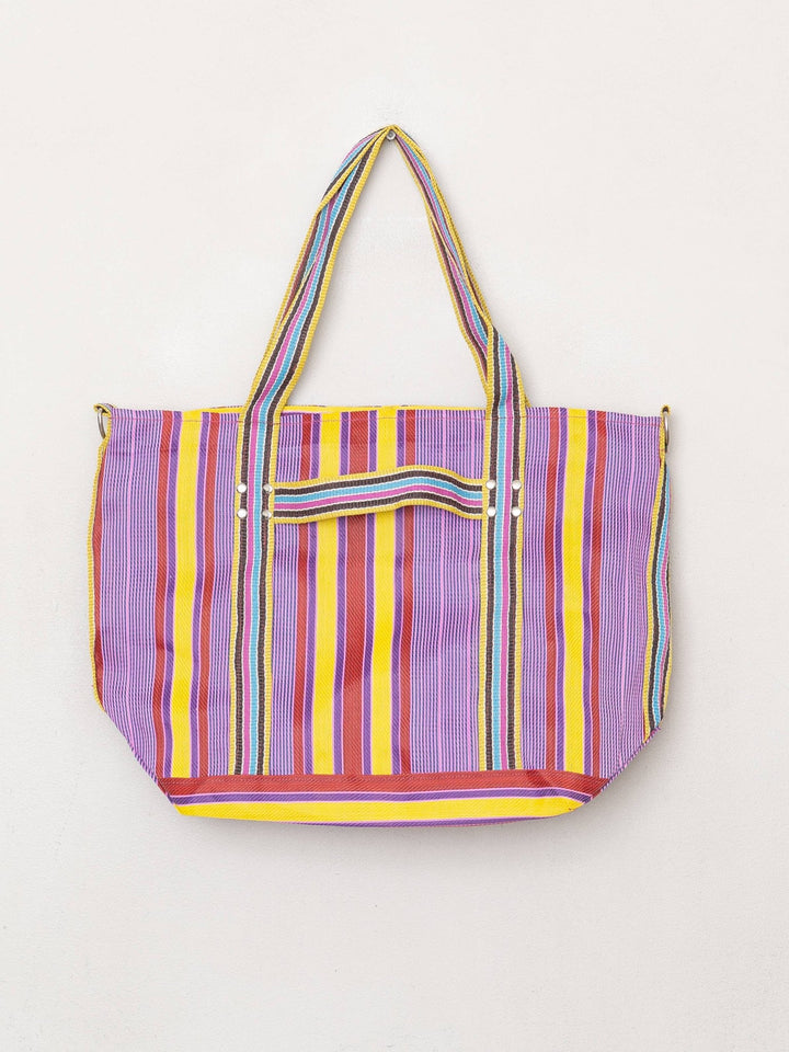 The Goa Recycled Nylon Travel Tote - Candy Stripe - Meadow CollectiveTote Bag