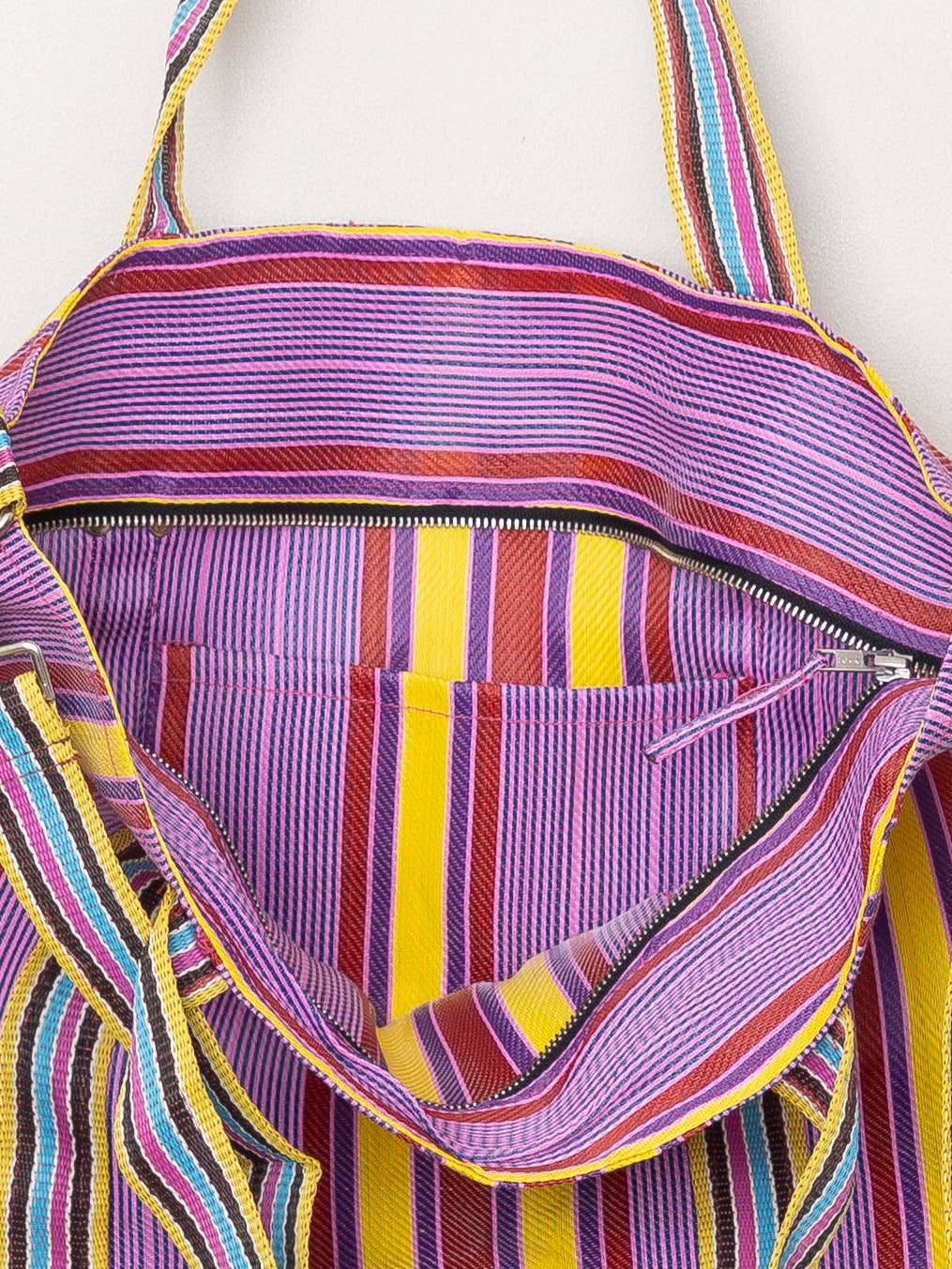 The Goa Recycled Nylon Travel Tote - Candy Stripe - Meadow CollectiveTote Bag