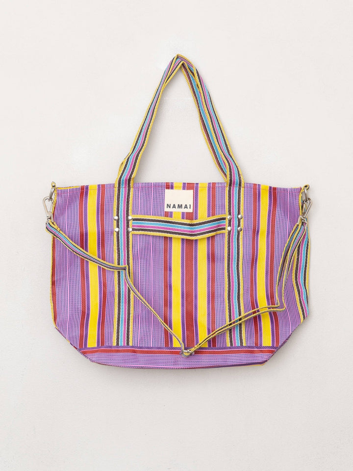 The Goa Recycled Nylon Travel Tote - Candy Stripe - Meadow CollectiveTote Bag