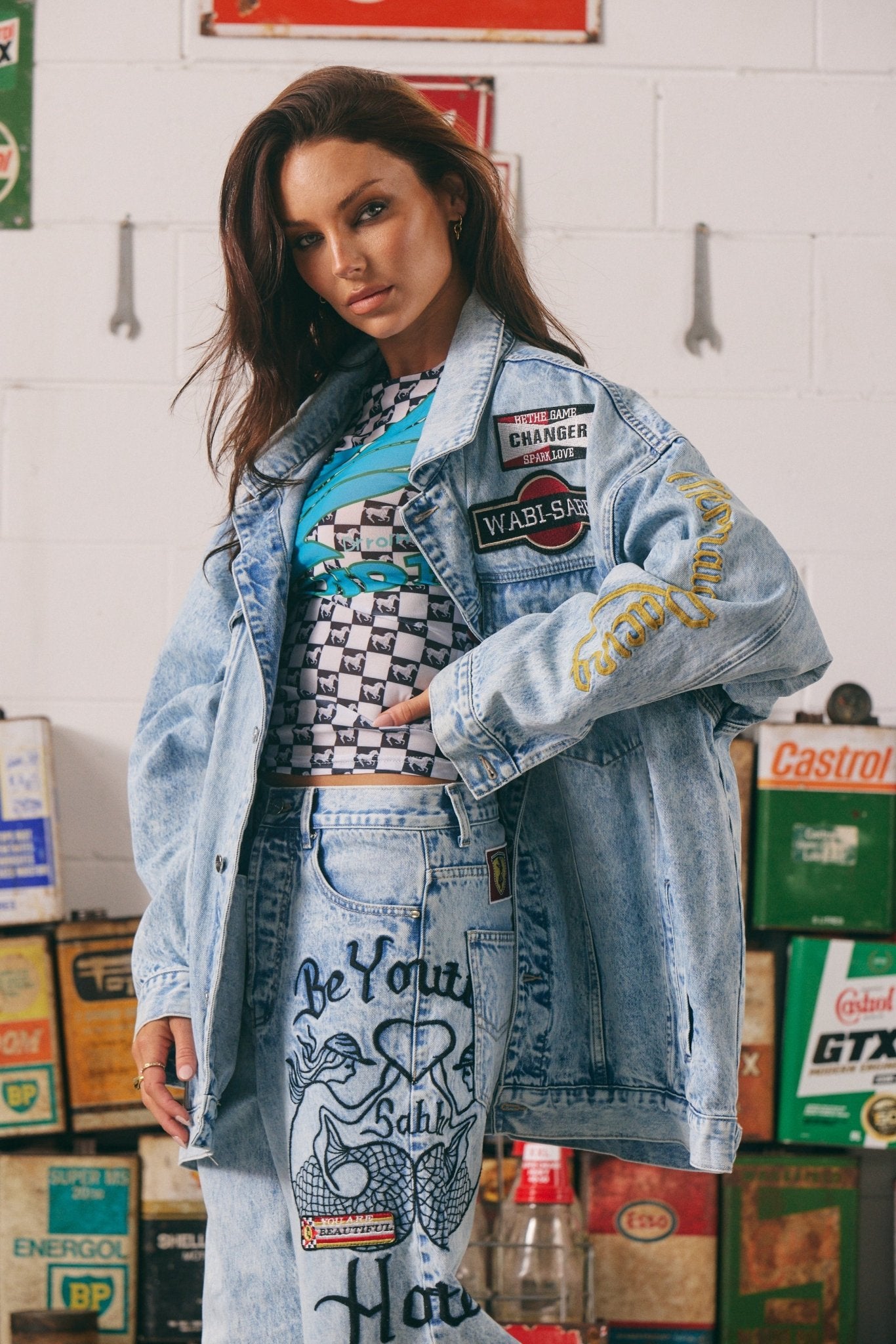 Sabbi The Mermaid Racing Denim Jacket – Meadow Collective