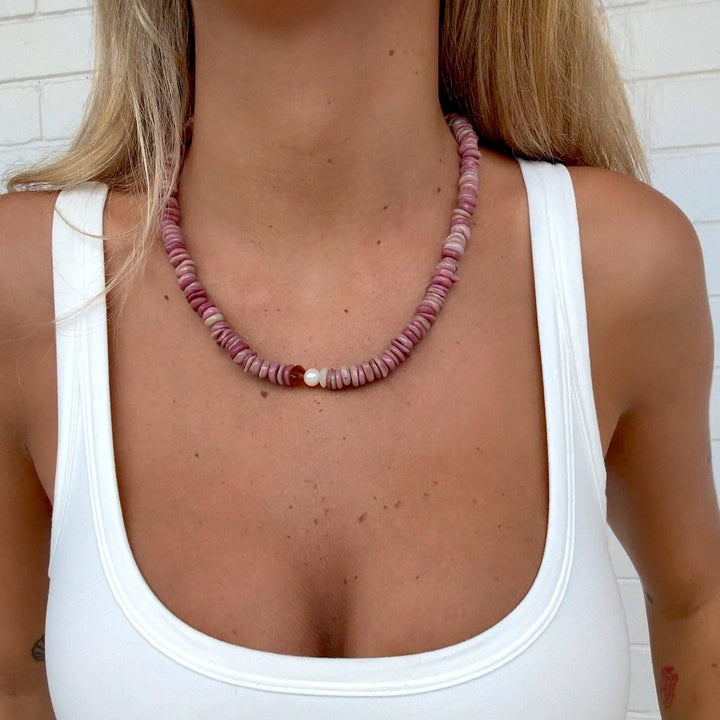 The Rosa Necklace with freshwater pearl - Meadow CollectiveNecklaces