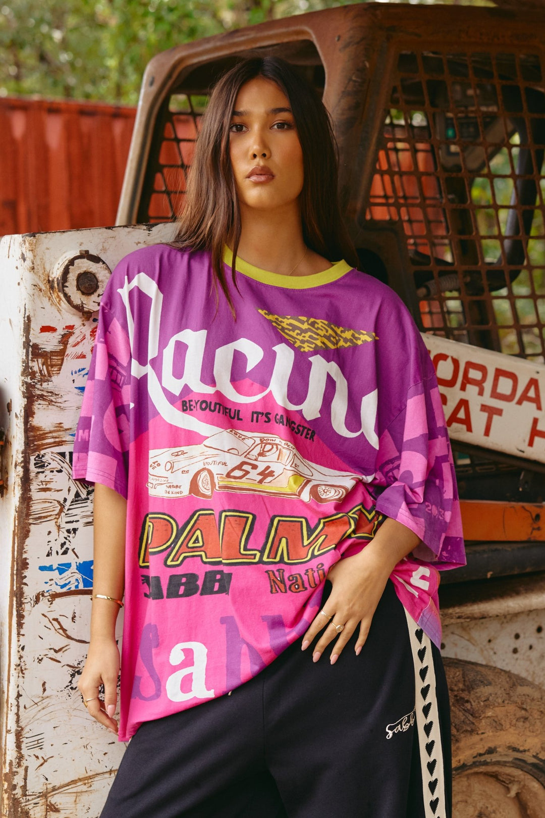 The Very Oversized Be - Youtiful - You Are Enough Tee (it’s gangster tee) - Pink - Meadow Collectiveoversized tee