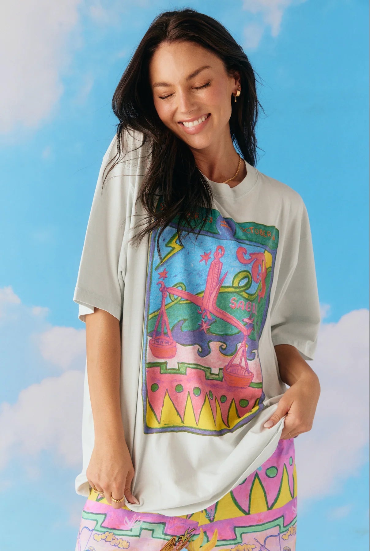 The Very Oversized Libra Tee - Ice Melt - Meadow Collectiveoversized tee