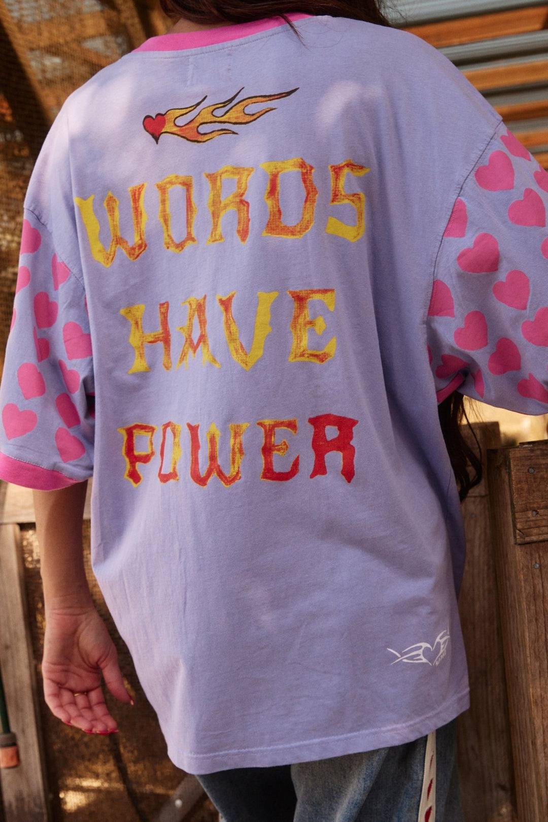 The Very Oversized Words Have Power Pegasus Tee - Lilac