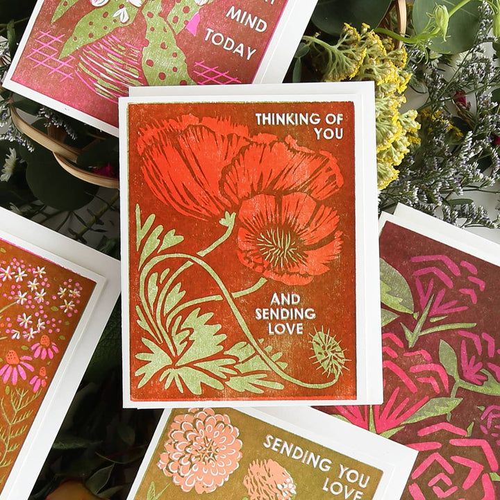 Thinking of You (Red Poppies) Friendship Card - Meadow Collectivegreeting card