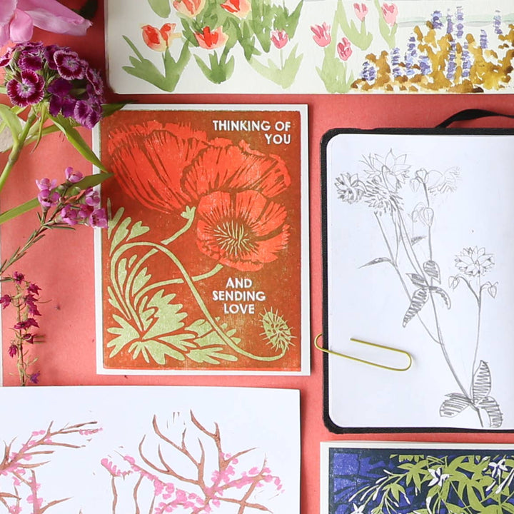 Thinking of You (Red Poppies) Friendship Card - Meadow Collectivegreeting card