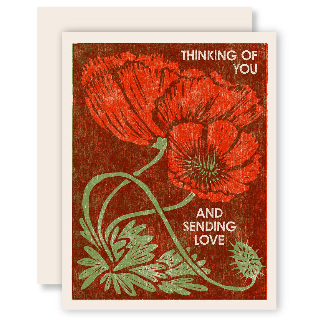 Thinking of You (Red Poppies) Friendship Card - Meadow Collectivegreeting card