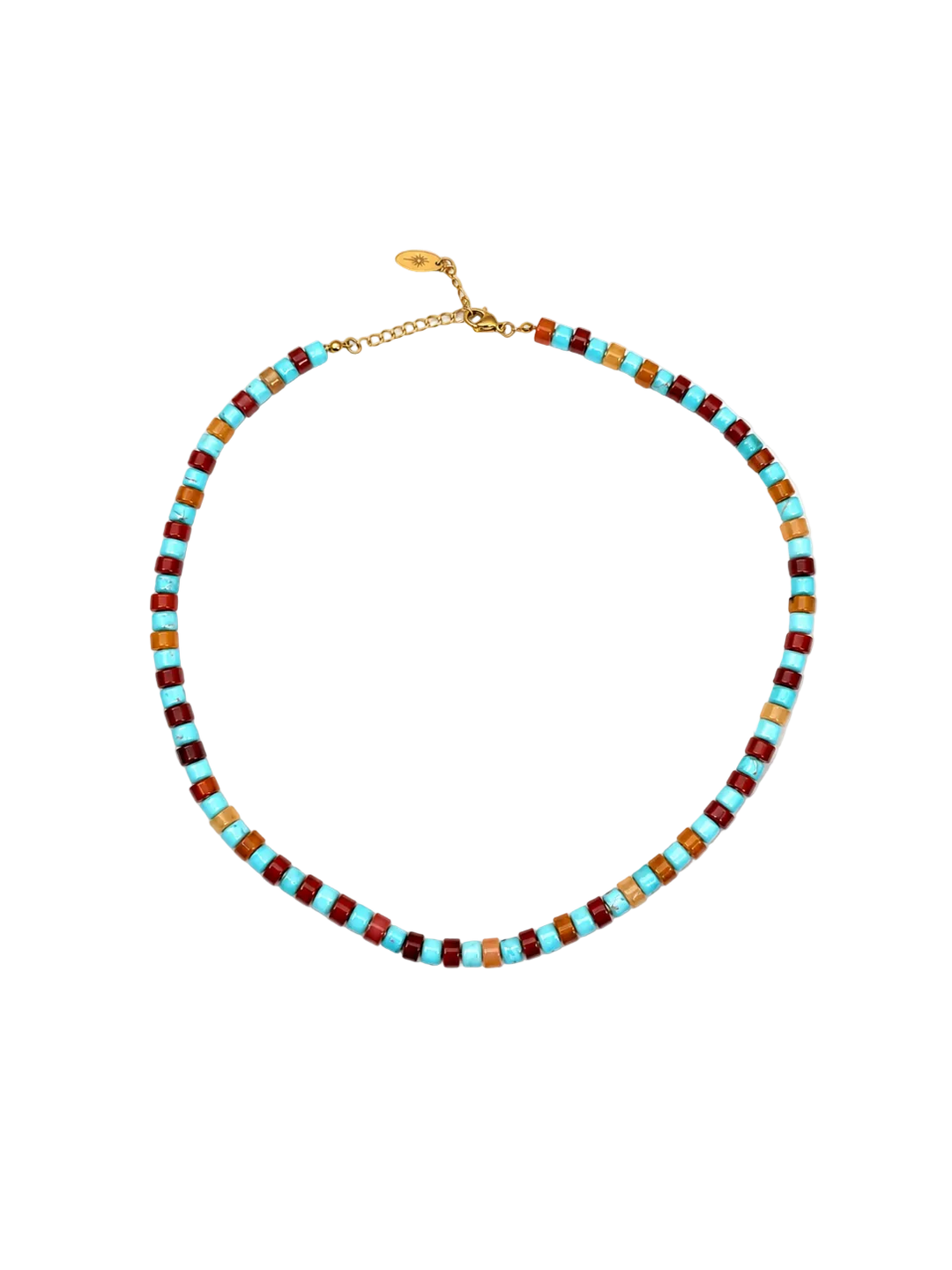 Turquoise and Red Aventurine Beaded Necklace - Meadow CollectiveNecklaces