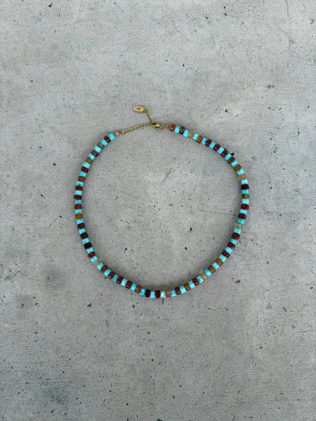 Turquoise and Red Aventurine Beaded Necklace - Meadow CollectiveNecklaces