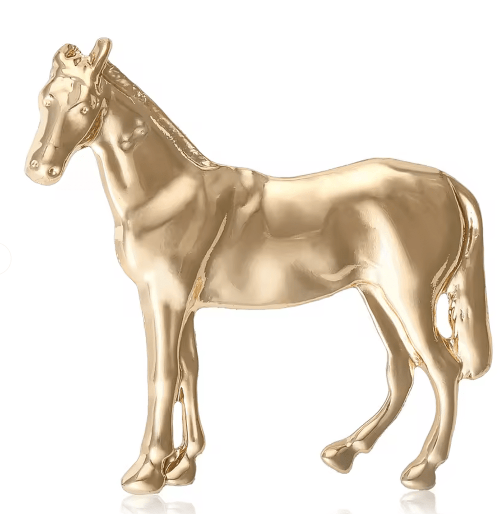 Vintage Equestrian Pony Brooch | 14K Gold Plated - Meadow Collectivebrooch