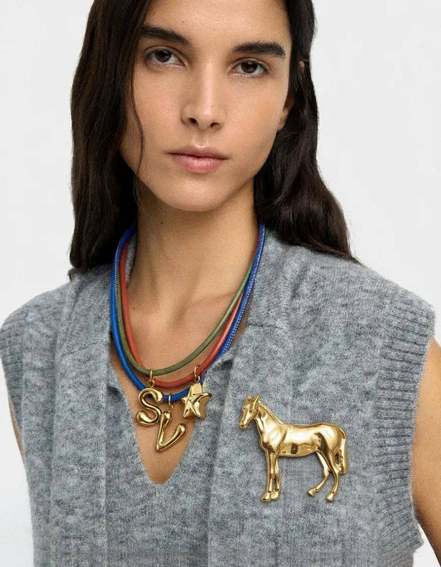 Vintage Equestrian Pony Brooch | 14K Gold Plated - Meadow Collectivebrooch