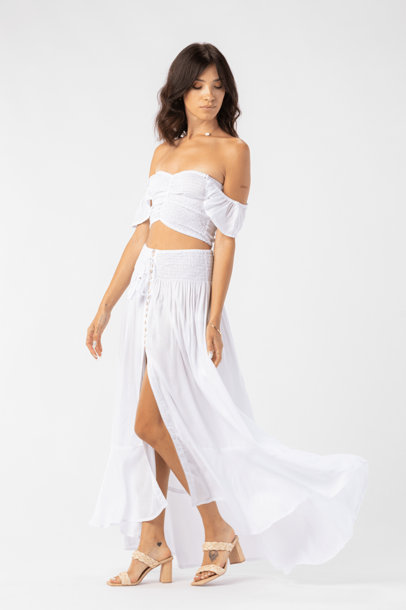 White Dakota Skirt - Meadow Collective