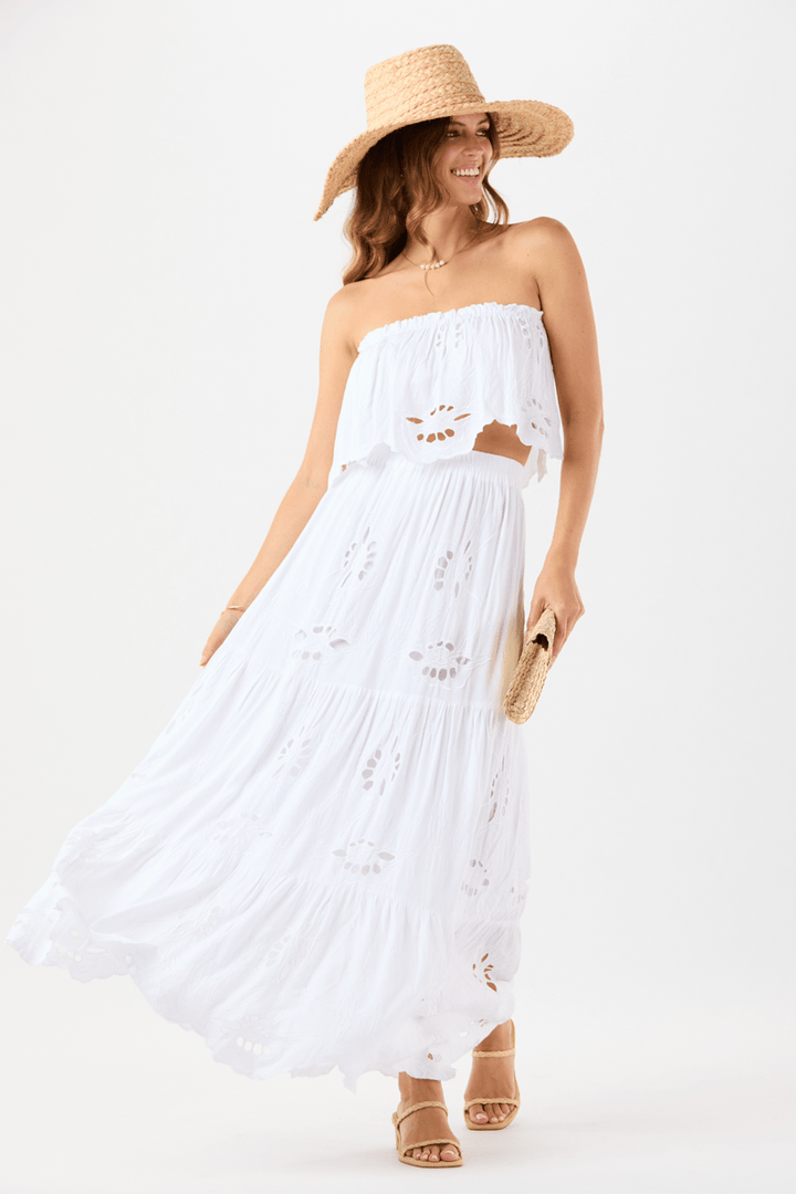 White Heliconia Skirt - Meadow Collective