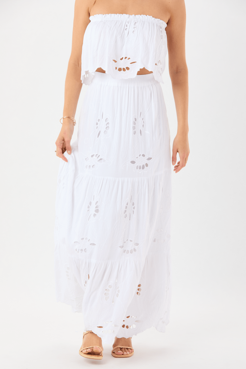 White Heliconia Skirt - Meadow Collective