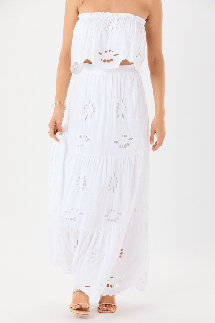 White Heliconia Skirt - Meadow Collective
