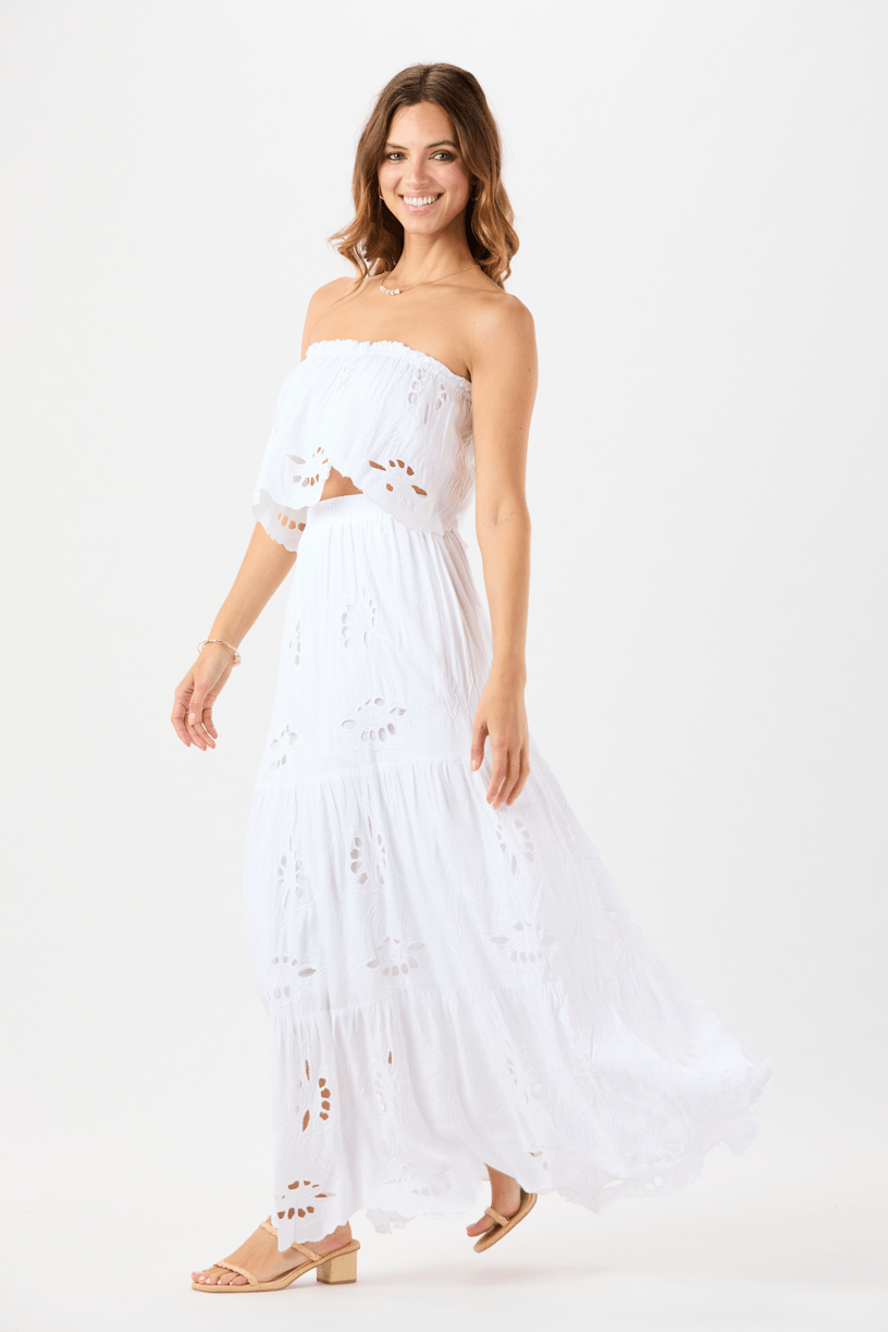 White Heliconia Skirt - Meadow Collective