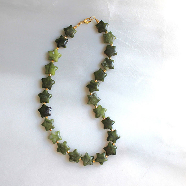Wild Star Jade Beaded Necklace - Meadow Collectivegemstone necklace