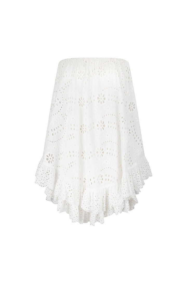 Yaya Lace Scarf Mini Dress - Antique White - Meadow Collectivemini dress